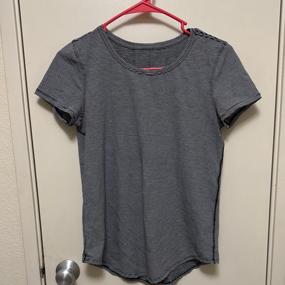 Striped Black and White Women's Top